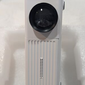 Portable Mini Projector in White with Black Lens